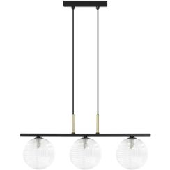 Kaja Aura lampe suspendue 3x10 W noir-transparent K-5682
