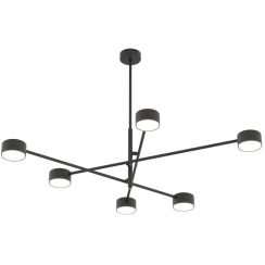 Emibig Natsu plafonnier 6x10 W noir 1444/6