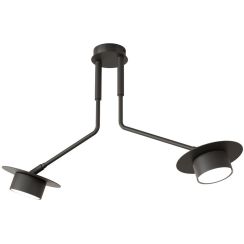 Emibig Mizu plafonnier 2x12 W noir 1448/2