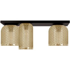 Kaja Capri plafonnier 3x15 W noir-ambré K-5626