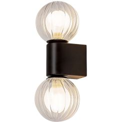 Rabalux Colzar applique murale 2x3.5 W noir-transparent 75022