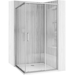 Rea City kabina prysznicowa 77,5x97,5 cm prostokątna srebrny szczotkowany/szkło przezroczyste