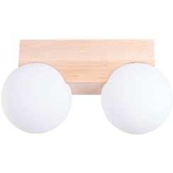 Sollux Lighting Bulbo plafonnier 2x8 W blanc-bois SL.1683
