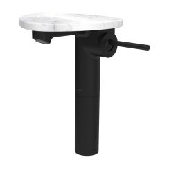 Laufen Ada mitigeur de lavabo sur pied blanc-noir HF506714515060