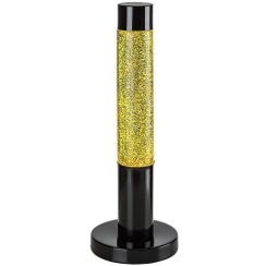 Rabalux Lavastic lampe de table 1x25 W noir-transparent-doré 76029