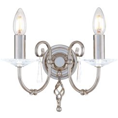 Elstead Lighting Aegean applique murale 2x60 W nickel AG2-POL-NICKEL
