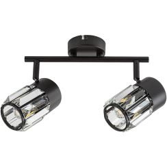 Rabalux Venaro plafonnier 2x15 W noir-transparent 73060