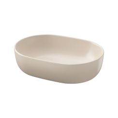 Cersanit Moduo lavabo 50x35.5 cm ovale à poser marron/beige mat K116-132