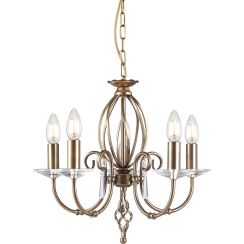 Elstead Lighting Aegean lampe suspendue 5x60 W laiton AG5-AGED-BRASS