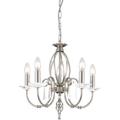 Elstead Lighting Aegean lampe suspendue 5x60 W nickel AG5-POL-NICKEL