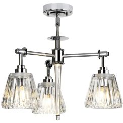 Elstead Lighting Agatha lampe suspendue 4x3 W chrome BATH-AGATHA3P-PC