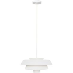Elstead Lighting Brisbin lampe suspendue 1x60 W blanc FE-BRISBIN-MW
