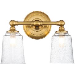 Elstead Lighting Huguenot Lake applique murale 2x3 W laiton FE-HUGOLAKE2BATH-BB