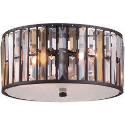 Elstead Lighting Gemma plafonnier 3x60 W transparent-marron HK-GEMMA-F-VBZ