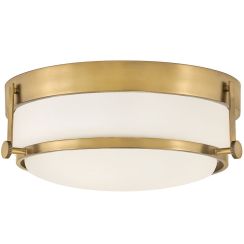 Elstead Lighting Harper plafonnier 3x60 W blanc-laiton HK-HARPER-F-HB