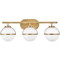 Elstead Lighting Hollis applique murale 3x40 W blanc-laiton HK-HOLLIS3-O-HB-BATH