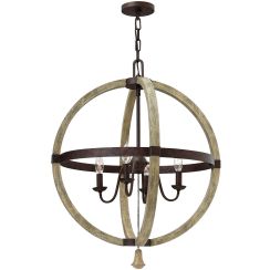 Elstead Lighting Middlefield lampe suspendue 4x60 W fer HK-MIDDLEFIELDP4