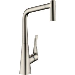 Hansgrohe Metris M71 mitigeur de cuisine sur pied acier inoxydable 73801800