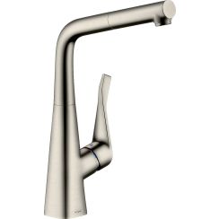 Hansgrohe Metris M71 mitigeur de cuisine sur pied acier inoxydable 73812800