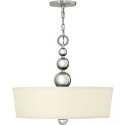 Elstead Lighting Zelda lampe suspendue 3x60 W nickel HK-ZELDA-P-B-PN