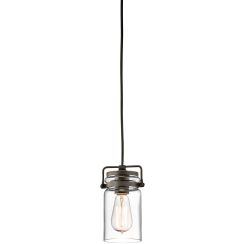 Elstead Lighting Brinley lampe suspendue 1x60 W marron KL-BRINLEY-MP-OZ
