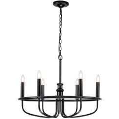 Elstead Lighting Capitol Hill lampe suspendue 6x40 W noir KL-CAPITOL-HILL6-BLK