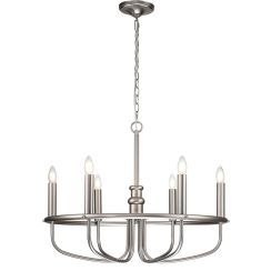 Elstead Lighting Capitol Hill lampe suspendue 6x40 W nickel KL-CAPITOL-HILL6-BN