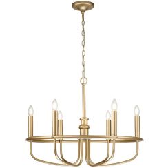 Elstead Lighting Capitol Hill lampe suspendue 6x40 W laiton KL-CAPITOL-HILL6-PNBR
