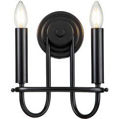 Elstead Lighting Capitol Hill applique murale 2x40 W noir KL-CAPITOL-HILL2-BLK