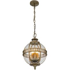 Elstead Lighting Halleron lampe suspendue 3x40 W marron KL-HALLERON-8M-BU