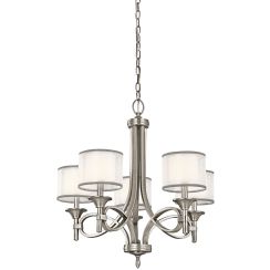 Elstead Lighting Lacey lampe suspendue 5x40 W blanc KL-LACEY5-AP