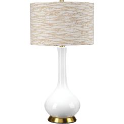 Elstead Lighting Milo lampe de table 1x60 W blanc-laiton-orange-crème MILO-AB-TL-LANT