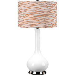Elstead Lighting Milo lampe de table 1x60 W blanc-nickel-orange-crème MILO-PN-TL-LORA