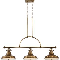 Elstead Lighting Emery lampe suspendue 3x60 W laiton QZ-EMERY3P-WS