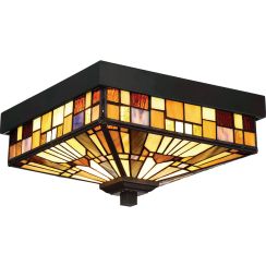 Elstead Lighting Inglenook Outdoor plafonnier extérieur 2x60 W marron QZ-INGLENOOK-F