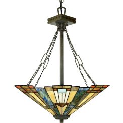 Elstead Lighting Inglenook lampe suspendue 3x60 W marron QZ-INGLENOOK-P-B