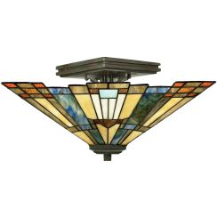 Elstead Lighting Inglenook plafonnier 2x60 W marron QZ-INGLENOOK-SF