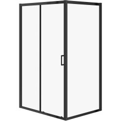 Cersanit Arteco cabine de douche 120x90 cm rectangulaire noir mat/verre transparent S913-018