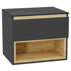 Set corps de meuble Excellent Tuto 2.0 MLEX.2171.600.GRBL, plan de travail suspendu Excellent Tuto 2.0 MLEX.2116.600.MA, MLEX.2151.600.01.GR