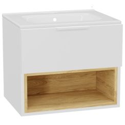 Set corps de meuble Excellent Tuto 2.0 MLEX.2171.600.WHBL, lavabo Excellent Pik CEEX.6517.600.WH, MLEX.2151.600.02.WH