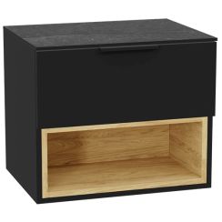Set corps de meuble Excellent Tuto 2.0 MLEX.2171.600.BKBL, plan de travail suspendu Excellent Tuto 2.0 MLEX.2116.600.MA, MLEX.2151.600.02.BK