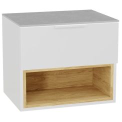 Set corps de meuble Excellent Tuto 2.0 MLEX.2171.600.WHBL, plan de travail suspendu Excellent Tuto 2.0 MLEX.2116.600.SJ, MLEX.2151.600.02.WH