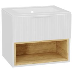 Set corps de meuble Excellent Tuto 2.0 MLEX.2171.600.WHBL, lavabo Excellent As CEEX.3617.600.WH, MLEX.2151.600.03.WH