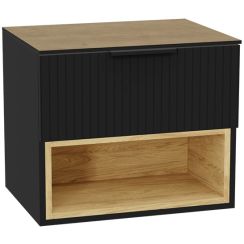 Set corps de meuble Excellent Tuto 2.0 MLEX.2171.600.BKBL, plan de travail suspendu Excellent Tuto 2.0 MLEX.2116.600.BL, MLEX.2151.600.03.BK