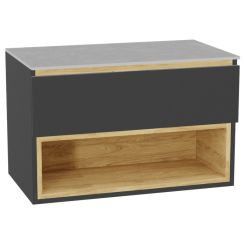 Set corps de meuble Excellent Tuto 2.0 MLEX.2171.800.GRBL, plan de travail suspendu Excellent Tuto 2.0 MLEX.2116.800.SJ, MLEX.2151.800.01.GR