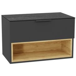 Set corps de meuble Excellent Tuto 2.0 MLEX.2171.800.GRBL, plan de travail suspendu Excellent Tuto 2.0 MLEX.2116.800.MA, MLEX.2151.800.02.GR