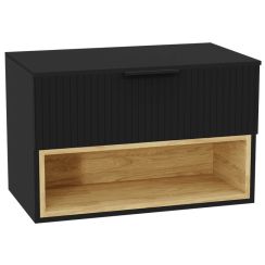 Set corps de meuble Excellent Tuto 2.0 MLEX.2171.800.BKBL, plan de travail suspendu Excellent Tuto 2.0 MLEX.2111.800.BK, MLEX.2151.800.03.BK
