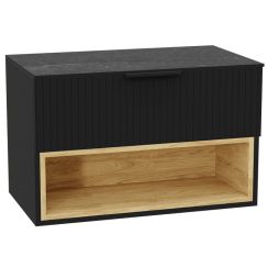 Set corps de meuble Excellent Tuto 2.0 MLEX.2171.800.BKBL, plan de travail suspendu Excellent Tuto 2.0 MLEX.2116.800.MA, MLEX.2151.800.03.BK