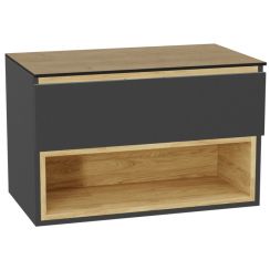 Set corps de meuble Excellent Tuto 2.0 MLEX.2171.800.GRBL, plan de travail suspendu Excellent Tuto 2.0 MLEX.2116.800.BL, MLEX.2151.800.01.GR