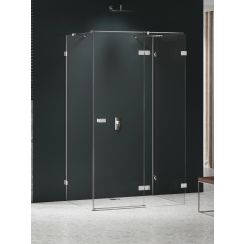 New Trendy Avexa Nickel Brushed cabine de douche 80x80 cm carrée nickel brossé/verre transparent EXK-8595